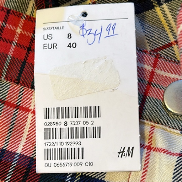 NWT plaid H&M pants size 8 - Picture 4 of 10